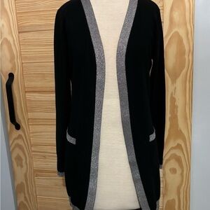 068S Vila Milano  Black and Silver Women's Cardigan